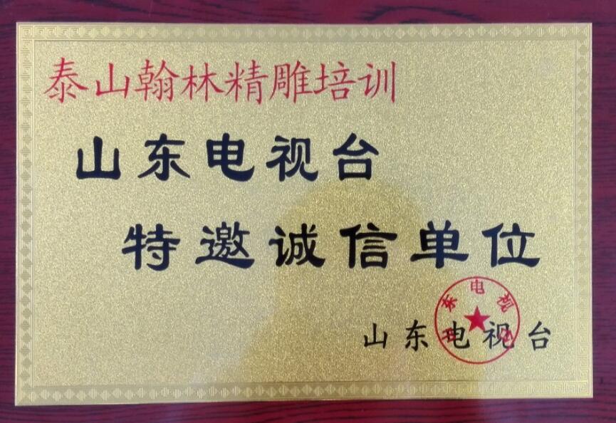 恭贺泰山·华体会手机网页版登录入口获评“山东电视台特邀诚信单位”