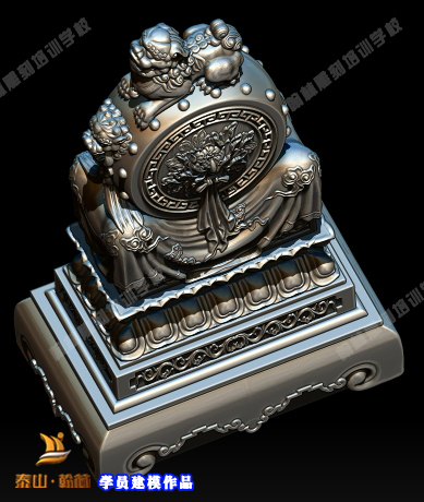 门墩圆雕设计作品展示