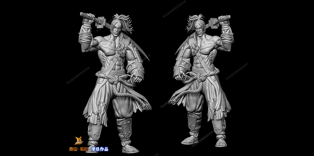 游戏人物圆雕设计作品