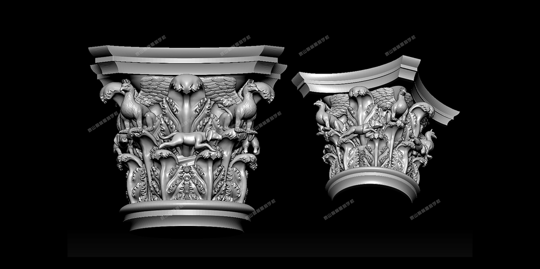 柱头圆雕设计作品