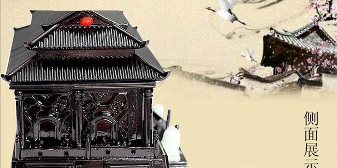 器皿骨灰盒大红楼香樟木