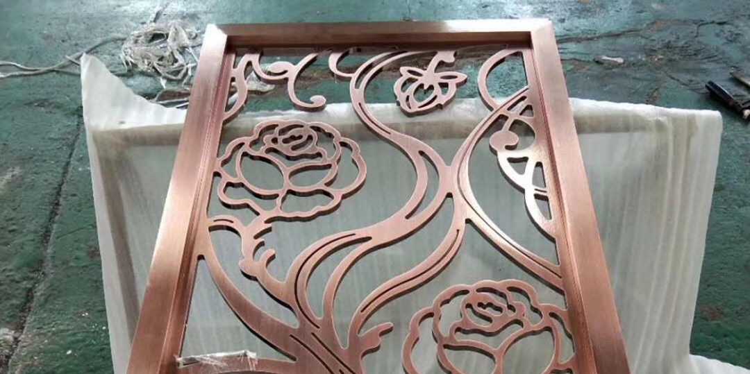 家装不锈钢屏风浮雕屏风